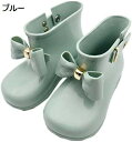 【20%OFFクーポン〜】長靴 レインブーツ リボン キッズ 女の子 ショート ブーツ 防水 軽量 晴雨兼用 通園 通学 梅雨 台風 雨の日 保育園 滑り止め ...