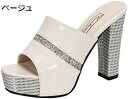 【20%OFFクーポン~】12.5cmヒール グリッター キラキラ ラメ 厚底 ヒール チャンキーヒール ハイヒール 結婚式 パーティー キャバ 痛くない 歩きやすい ベージュ レディース ブルー つっかけ サンダル ワインレッド 靴 大きいサイズ サボ