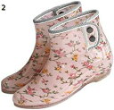 【20%OFFクーポン〜】レインブーツ レディース レインシューズ 防寒性 ショート 大きいサイズ 女性用 雨靴 水玉柄 おしゃれ 軽量 通勤 防水 ショットブ...