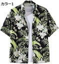 【20%OFFクーポン】アロハシャツ メンズ 半袖シャツ 花柄 トップス 開襟 夏服 おしゃれ ハワイ風 ゆったり 通気 薄手 日焼け止め 柔らか ハワイアンシャツ 花火大会 夏祭り ビーチ