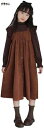【20%OFFクーポン~】子供服 女の子 長袖 秋冬 セットアップ 重ね着風 ロング丈 可愛い トップス+サロペットスカート 前開き ボタン付き フレア 140-165cm