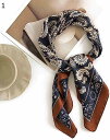 【20%OFFクーポン〜】カシューフラワー小さな正方形スカーフ、女性の日焼け止め首保護スカーフルネッサンス模造スカーフ スカーフ (Color : Navy, Size : 70x70cm)(4)