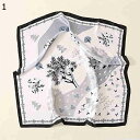 【20%OFFクーポン~】ツリープリントショール、春、秋、女性、女性、ラップヘッドカチ、スクエアスカーフで多用途。 スカーフ (Color : Black, Size : 70x70cm)