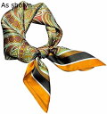 【20%OFFクーポン〜】スカーフ ダークグリーンスクエアスカーフスプリングと秋の光と薄い多機能スクエアスカーフヘッドスカーフ女性の贈り物 プリントシフォンスカ...