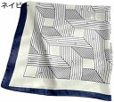 【20%OFFクーポン〜】スカーフ 風 正方形 70cm チェック柄 幾何学 3色 シンプル 手巻き仕上げ おしゃれ ヘッドバンド 髪飾り ネッカチーフ バッグ...