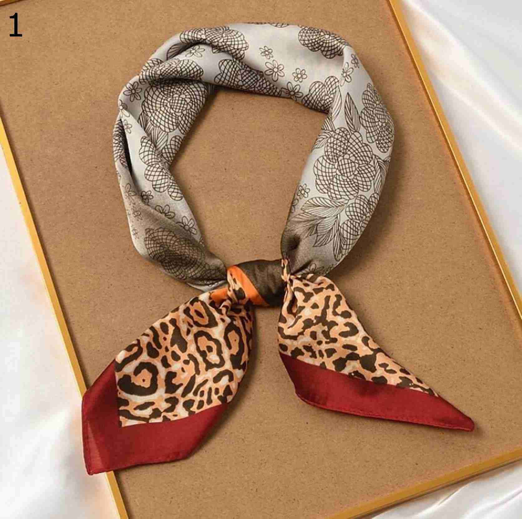 【20%OFFクーポン〜】スクエア スカーフ、ラップ ファッション バッグ スカーフ ヘア タイ ヒジャーブ ..