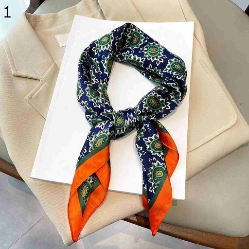 【20%OFFクーポン〜】女性スカーフ、ラップ小さなネッカチーフ髪カシュー花柄スクエアショールタイネックヒジャーブフーラード スカーフ (Color : Orange, Size : 70cm x 70cm) 【20%OFFクーポン〜】女性スカーフ、ラップ小さなネッカチーフ髪カシュー花柄スクエアショールタイネックヒジャーブフーラード スカーフ (Color : Orange, Size : 70cm x 70cm)