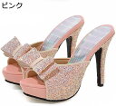 【20%OFFクーポン〜】サンダル ミュール レディース 12センチヒール 厚底 ピンヒール ハイヒール 歩きやすい 大きいサイズ 小さいサイズ 黒 白 キラキ...