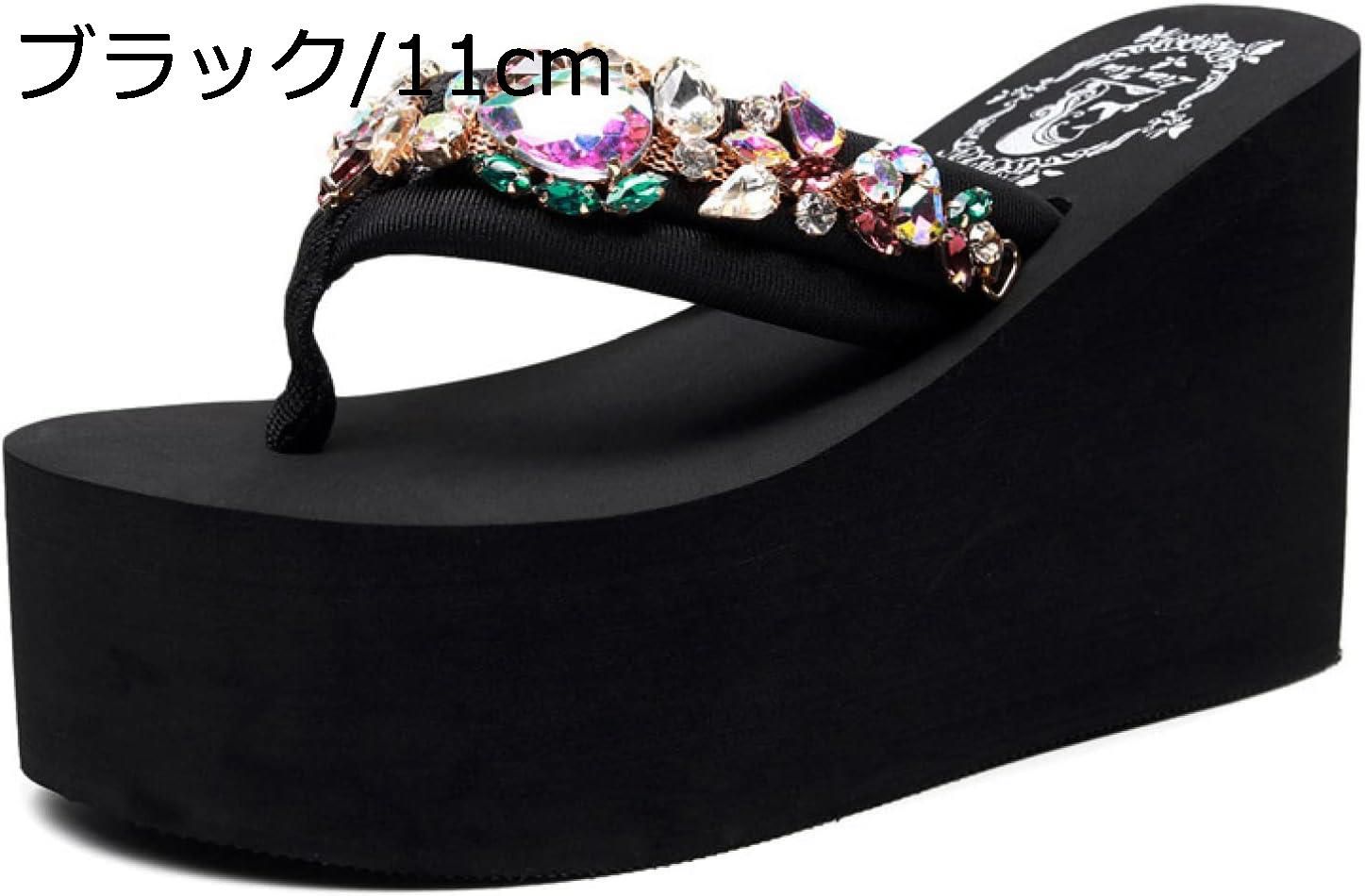 【20%OFFクーポン～】サンダル レディース クッション 3cm 6cm 8cm 11cm 歩きやすい 柔らかい トングサンダル 厚底ヒール プラットフォーム ぺたんこ 厚底サンダル 痛くない 軽い 疲れない ビーチサンダル 軽量