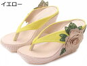 【20%OFFクーポン~】花柄 ビーチサンダル レディース ハイヒール サンダル 厚底 大きいサイズ プラットフォームサンダル ウエッジソール 美脚 ビーチ 海辺 夏 旅行 厚底サンダル サボサンダルパンチング 涼しい 歩きやすい 幅広 かかとなし