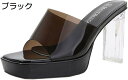 【20%OFFクーポン~】キャバ セクシー ハイヒール プラットフォーム サンダル ミュール クリア ヒール 9cm キャバサンダル 厚底 ミュール 太ヒール クリアサンダル 大きいサイズ 結婚式 美脚 おしゃれ サボ ハイヒール 透明 パーティー 2次会 QIAGE