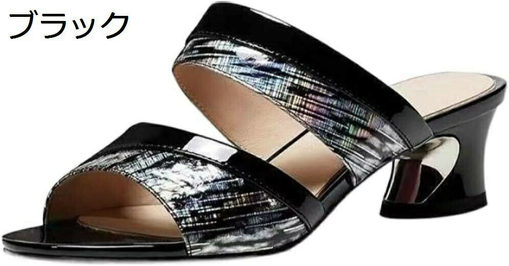 【20%OFFクーポン〜】ミュール レディース サボサンダル チャンキーヒール 4.5cm 春夏 低反発 オープントゥ 歩きやすい 痛くない 黒 白 かわいい つっかけ オフィス ファッション 安定感 カジュアル 通勤 美脚 オシャレ 歩きやすいのサムネイル