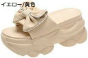 【20%OFFクーポン~】りぼん 厚底 サンダル ミュール ウェッジソール ミュール ビーチサンダル グリーン 厚底 靴 美脚 お出かけ オープントゥ 前厚 サボ サンダル リボン 子 女の子 クリア サンダル 水着 浴衣 温泉 浴衣 ビーチサンダル