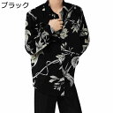 【20%OFFクーポン】長袖シャツ 柄シャツ メンズ 春秋 防風 薄手 柔らか生地 ゆったり オシャレ ヴィンテージ カジュアル かっこいい プリントシャツ お...