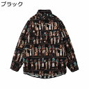 【20%OFFクーポン】刺繍 総柄シャツ メンズ 長袖シャツ 薄手 清涼感 ゆったり 柔らか生地 エジプト ヴィンテージ おしゃれ かっこいい カジュアル プリ...