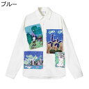 【20%OFFクーポン】総柄シャツ メンズ 長袖シャツ 春秋 防風 薄手 ゆったり 洗える オシャレ 日系 カジュアル かっこいい プリントシャツ 漫画 着回し...