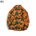【20%OFFクーポン】アロハシャツ メンズ 春 薄手 長袖 柄シャツ 柔らか生地 ゆったり ハワイ風 ビーチ/花火大会/お祭り/ストリート おしゃれ かっこいい カジュアルシャツ 大きいサイズ 多色選択 アウター トップス