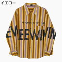 【20%OFFクーポン】総柄シャツ メンズ 長袖シャツ 薄手 清涼感 ゆったり 柔らか生地 ストライプ 英字柄 おしゃれ 韓国 かっこいい カジュアルシャツ 吸汗速乾 軽い ビーチ ストリート 旅行 お出かけ 着回し アウター(4)