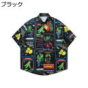 【20%OFFクーポン】アロハシャツ ハワイアンシャツ メンズ 半袖 春夏 開襟 五分袖 ハワイ風 フルーツ柄 通気性 ゆったり 肌触り 柔らかい おしゃれ かっこいい カジュアル 部屋着 普段着 カップルトップス ビーチシャツ