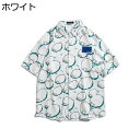 【20%OFFクーポン】ビーチシャツ 五分袖 メンズ 半袖シャツ 夏服 柄シャツ アロハシャツ 軽量 ひつじ柄 開襟 通気速乾 柔らかい ゆったり おしゃれ カジュアル 部屋着 普段着 リゾート 通勤通学