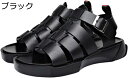 【20%OFFクーポン〜】革サンダル スポーツサンダル メンズ グラディエーター カメサンダル 夏 バックル レザー 防滑 履きやすい 疲れない 静音 耐久日常...