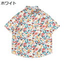 【20%OFFクーポン】アロハシャツ メンズ 半袖 花柄 おしゃれ カジュアル ビーチシャツ 薄手 総柄 夏服 大きいサイズ トロピカル 海水浴 男女兼用 ゆったり 半袖シャツ 花柄シャツ 開襟シャツ ugQ-121 ホワイト M~3L