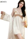 【20%OFFクーポン~】女性 パジャマ キャミソール ワンピース セクシー Vネック寝巻き 2点セット 寝間着 ネグリジェ ランジェリー レディース レース サテン エレガント インナー プレゼント 部屋着 夏 肌着 ギフト 妻 ルーム 彼女 春 ナイトウェア