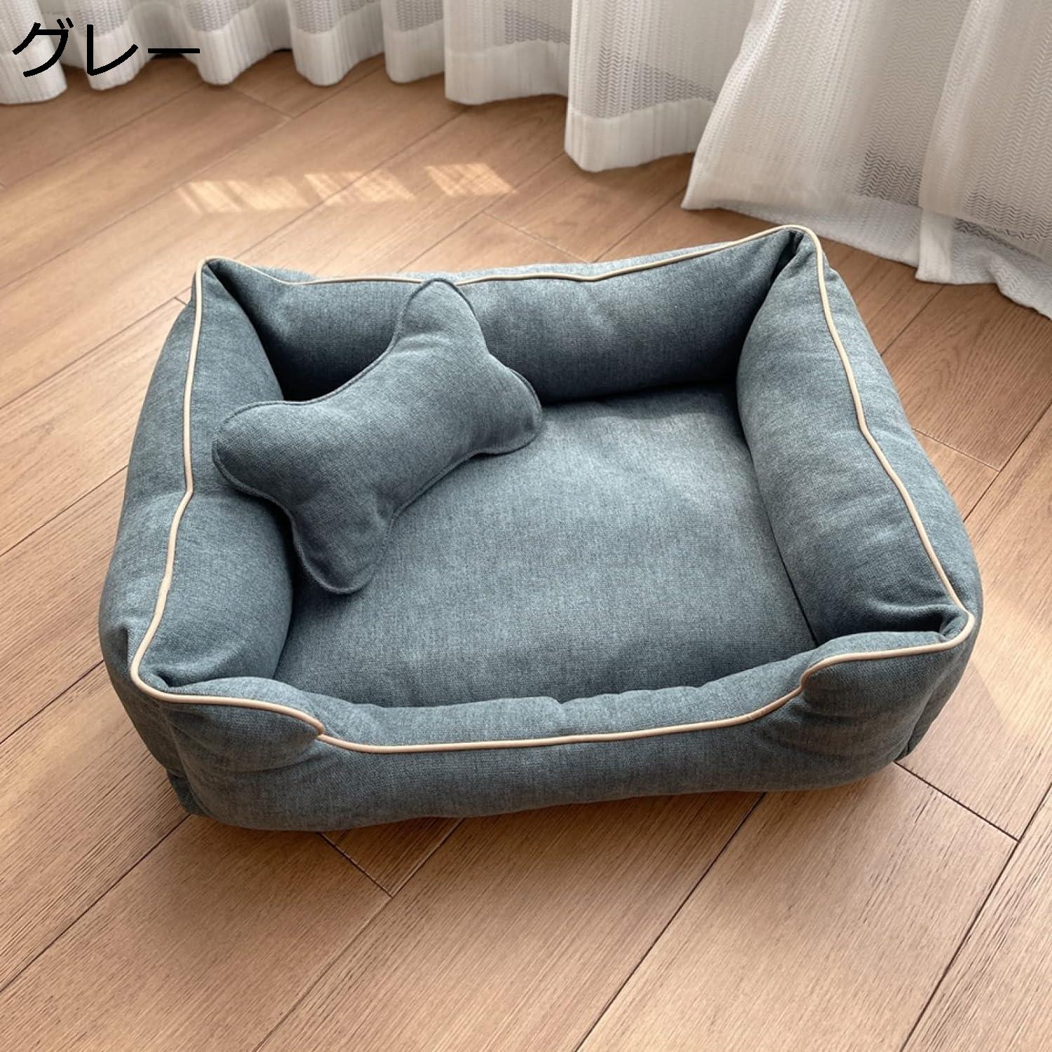 【20%OFFクーポン～】ペットベッド 猫 犬ベッド ペットソファー 猫用 犬用ベッド 寝床 通年タイプ 滑り止め クッション付き ふわふわ カバー取り外し可能 洗える 柔らかい 寒さ対策 保温防寒 中小型犬/猫用 通気 室外用 犬クッション ぐっすり眠る