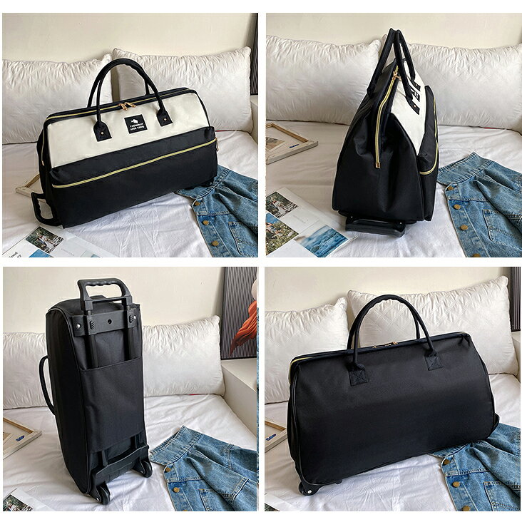 【20%OFFクーポン〜】ボストンキャリー 2way キャスターバッグ 30L キャリーバッグ 折りたたみ 大容量 2輪 撥水加工 トロリーバッグ メンズ レディース 旅行 合宿 出張 旅行バッグ スーツケース yokos-shop-10003602 Yokos サンプル画像2