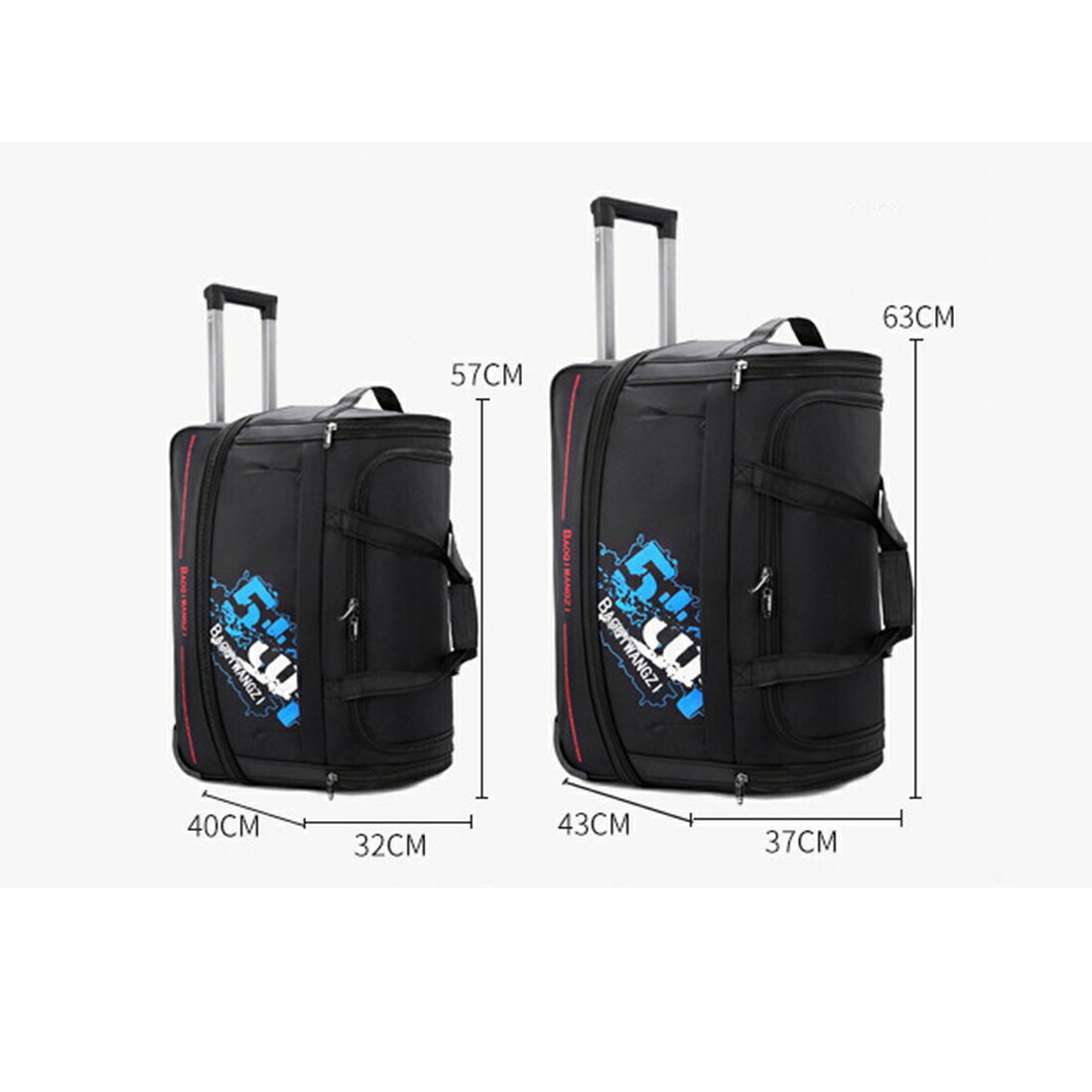 【20%OFFクーポン〜】ボストンキャリー 2way キャスターバッグ 100L キャリーバッグ 折りたたみ 大容量 3輪 撥水加工 トロリーバッグ メンズ レディース 旅行 合宿 出張 旅行バッグ スーツケース yokos-shop-10003542 Yokos サンプル画像2