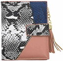 【20%OFFクーポン】レディース財布 女子 ショート 蛇柄 財布 タッセル ジップバックルステッチ PU コインケース コンパクトな容量