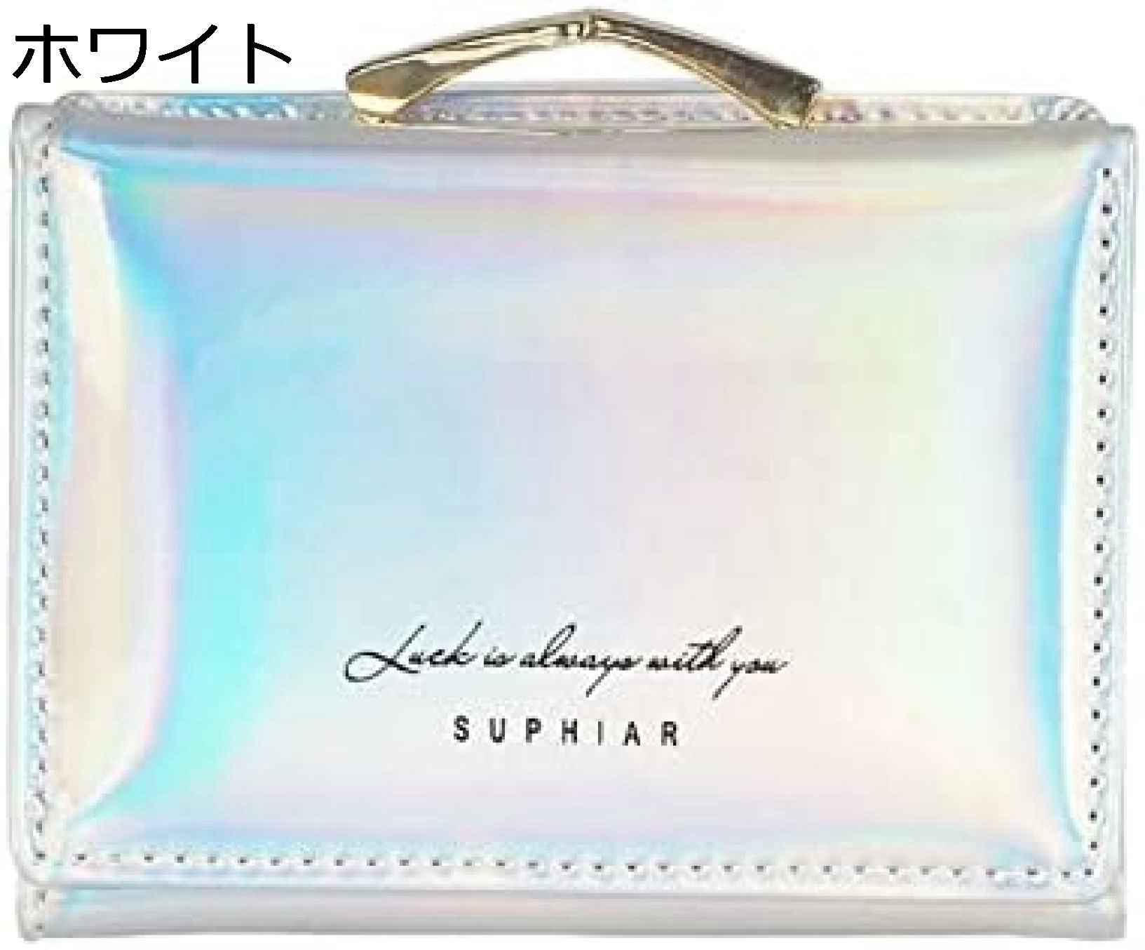 【20%OFFクーポン】小さい財布 レディース 財布 三つ折り がま口 英字柄 ボタン コンパクト 軽い 薄い ..