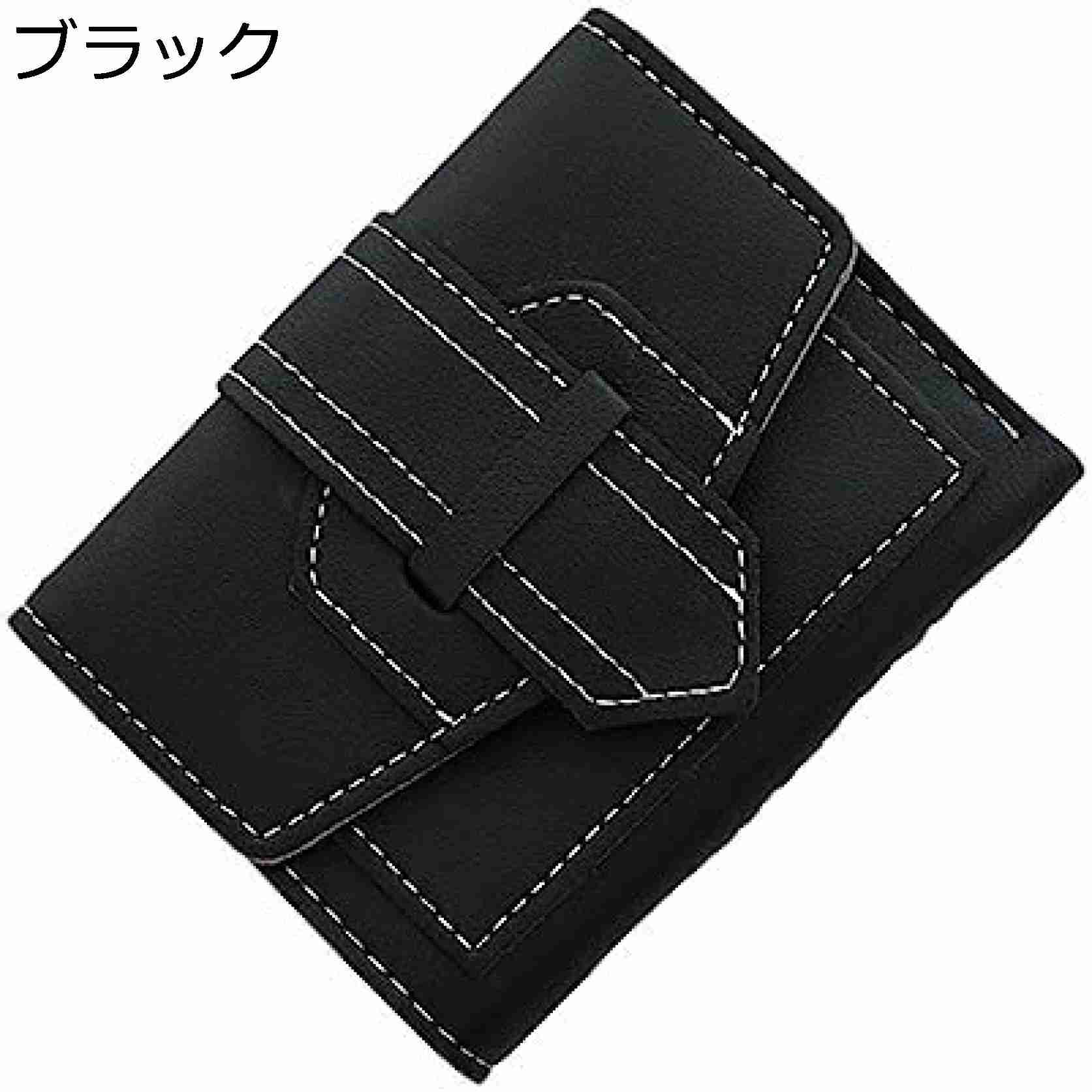 【20%OFFクーポン】ウォレット レディース 財布 小さい 三つ折り 無地 ボタン 大容量 小銭入れ カード入れ 多機能 取り出しやすい 軽量 薄い コインケース PUレザー バレンタイン シンプル おしゃれ ギフト ブラック
