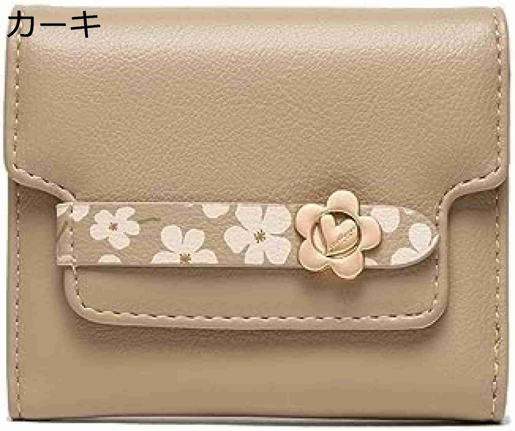 【20%OFFクーポン】三つ折り財布 レディース 小銭入れ 花柄 お札/カード入れ 手のひらサイズ 大容量 シンプル かわいい ウォレット ミニ財布 短財布 軽量 コンパクト ギフト 多機能