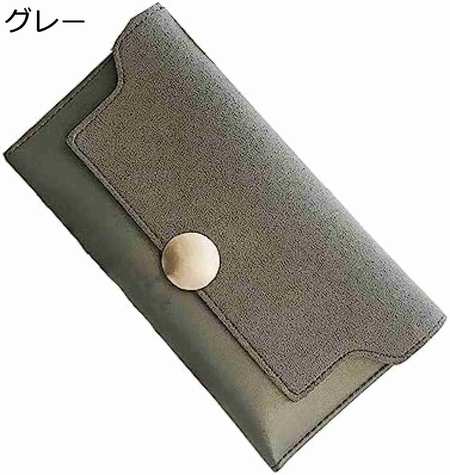 【20%OFFクーポン】財布 レディース 大人 長財布 薄い 軽くて 三つ折り ボタン 無地 ウォレット 大容量 カード縦型収納 レシートと小銭 お手頃 高級 使いやすい コインケース おしゃれ 母の日 多機能 贈り物 マチ付き グレー