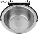 【20%OFFクーポン~】ペットボウル ハンガー 固定 ゲージ用 ステンレス鋼 ぶら下げ 水飲み 餌入れ ペット食器 猫 犬 うさぎ 鳥 餌入れ 固定 小動物用 食器 直径13cm シルバー