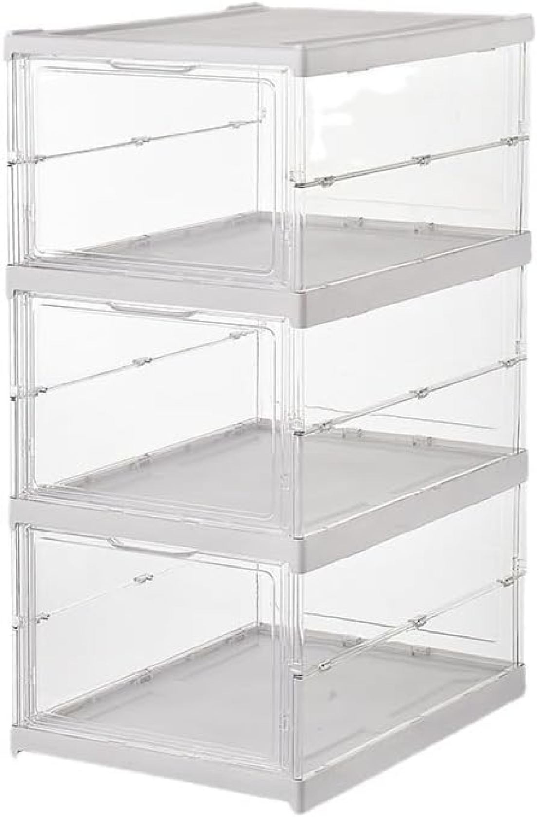 【20%OFFクーポン〜】シューズラック 透明折りたたみ靴箱多層靴収納ボックスオールインワンインストール不要の家庭用プラスチック靴キャビネット シューズラック収納 (Color : Clear Size : 38*28*59