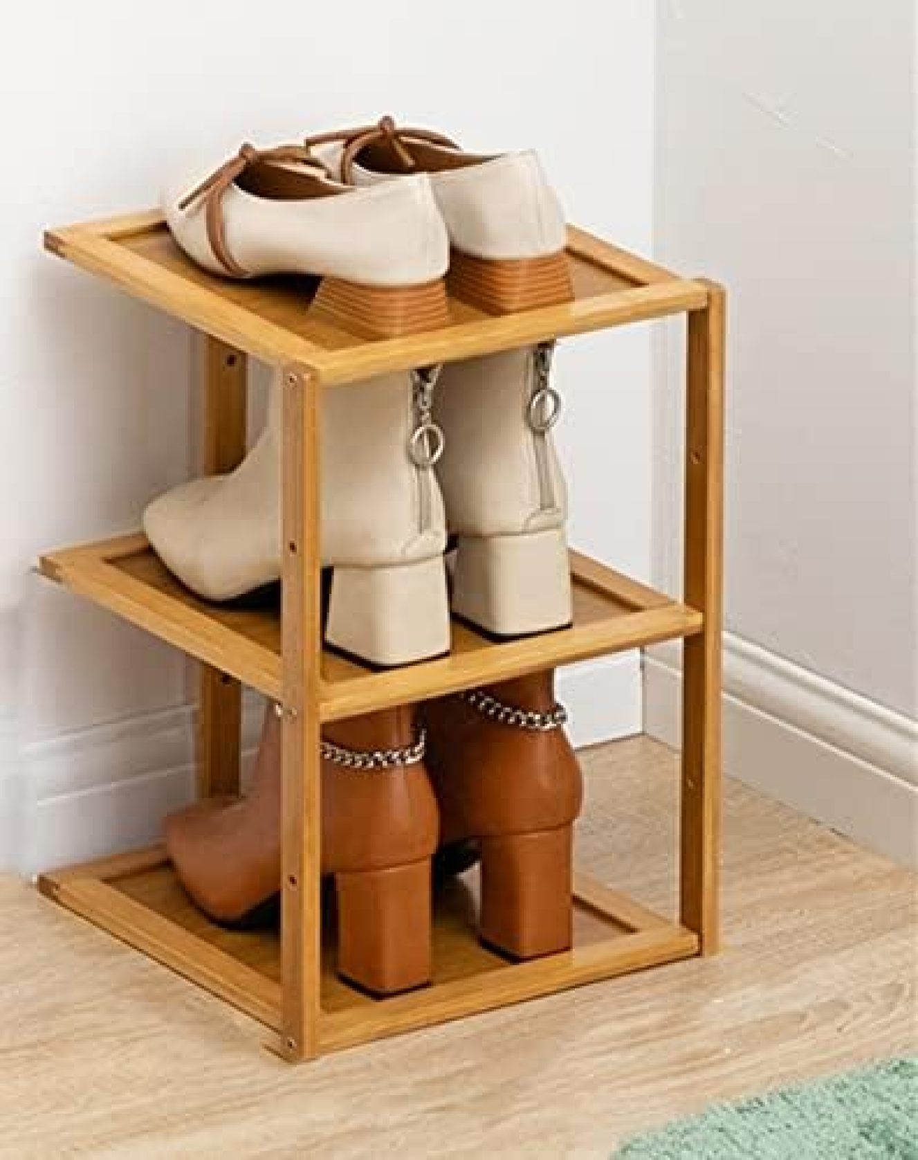 【20%OFFクーポン〜】シューズラック 靴箱 下駄箱 天然竹製 軽量 大容量 玄関収納 靴棚 靴収納 靴箱 省スペース シューズラック 収納ラック収納棚 多機能収納ラック小物入れ ラック 置物 置物棚 棚 スリム組立簡単 寝