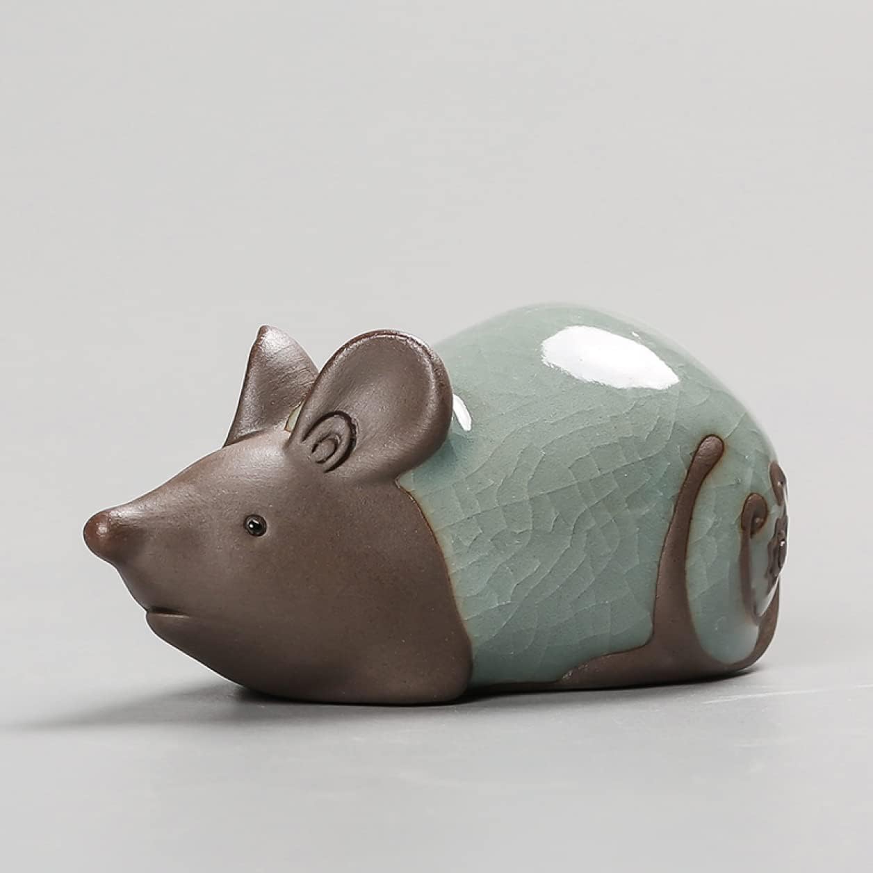 【20%OFFクーポン】かわいい 干支置物 金運アップ 丑 うし 牛 セラミック 紫砂陶彫刻 正月飾り ネズミ ..