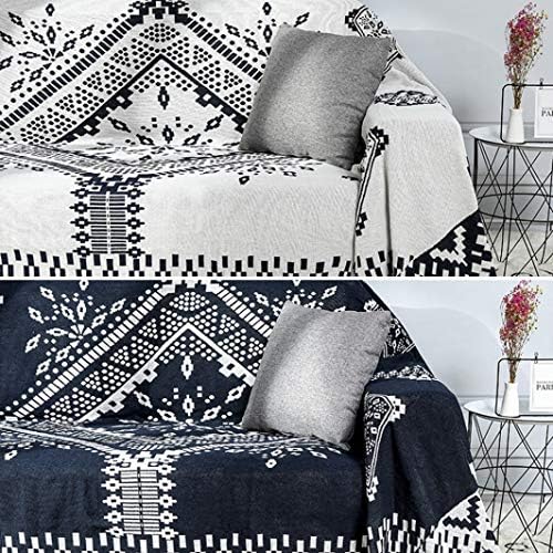 【20%OFFクーポン〜】正方形 マルチカバー ストライプ パッチワーク デニム こたつ 布団 ホットカーペット カバー 180*230cm ソファ ビンテージ 西海岸 レトロ カラー ソファーカバー ベッドカバー ラグ 掛け