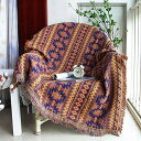 【20%OFFクーポン〜】コットン素材 130cm×180cm ベッド ソファー マルチ カバー テーブル クロス フリンジ 付き ラグ カーペット マット 北...