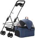 【20%OFFクーポン~】ペット用ベビーカー ペットベビーカー小型犬猫ベビーカー取り外し可能なストラップ四輪ペットベビーカー屋外ペットベビーカー 犬 バギー