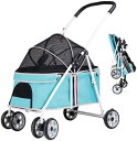 【20%OFFクーポン〜】ペット用ベビーカー ペットベビーカー 4輪中型犬小型犬ベビーカー軽量ベビーカー折りたたみ屋外ペットベビーカー 犬 バギー(4)
