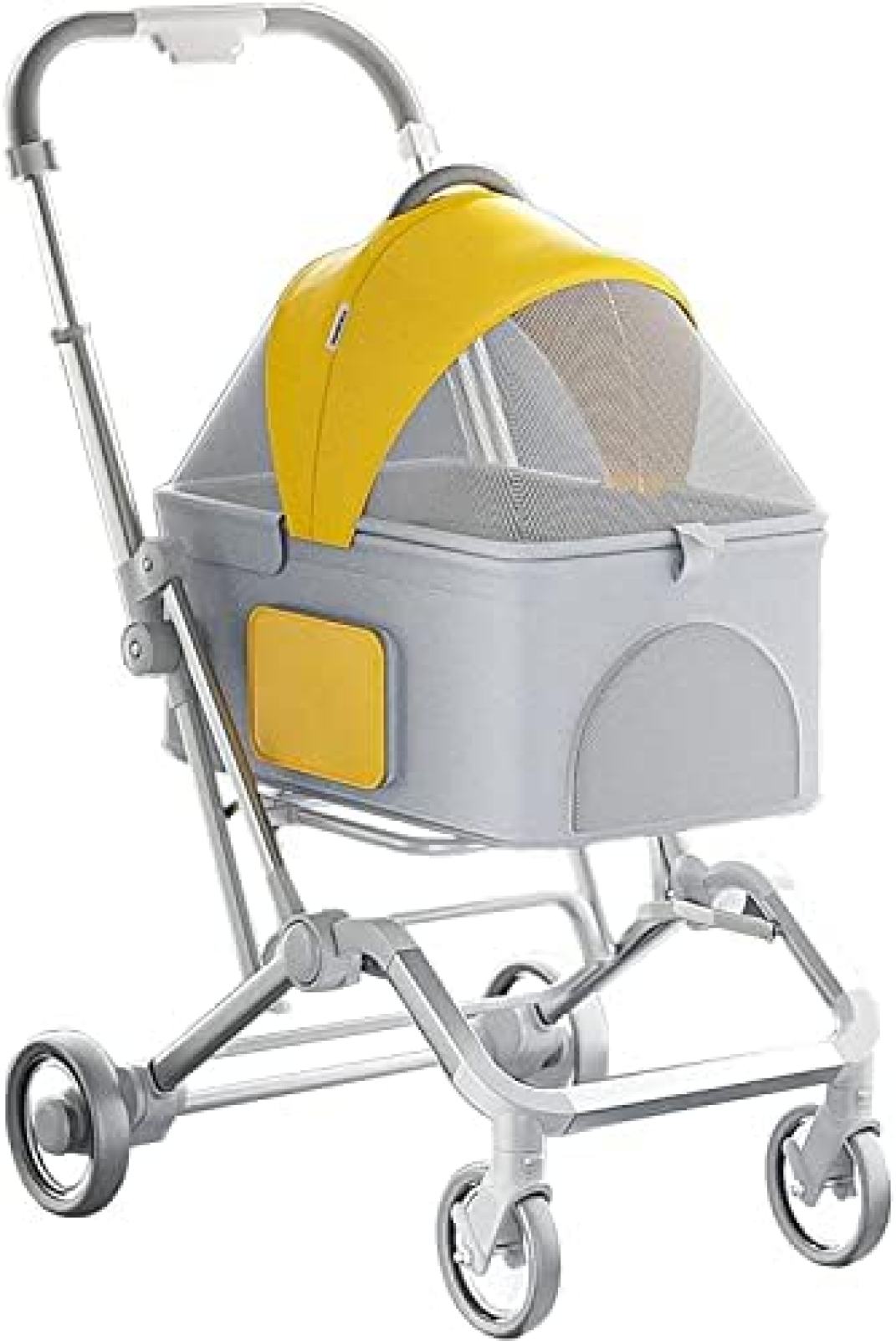 【20%OFFクーポン～】ペットカート ベビーカー バギー 犬 猫 多頭 折りたたみ 4輪 前輪サスペンション 後輪ストッパー 小型犬 中型犬ペットストローラー 前輪360°回転 後輪ブレーキ付 組み立て簡単 耐荷重25 Kg