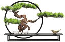 【20%OFFクーポン】人工観葉植物 人工ツリー盆栽シミュレートされたようこそ松の鉢植えの植物の金属溶接フレーム鳥の装飾リビングルームの研究とオフィス 人工盆栽
