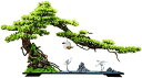 【20%OFFクーポン】人工観葉植物 人工盆栽ツリー中国のシミュレーションツリーホワイトセラミッククレーンセラミックロッズとリビングルームとオフィスの装飾に使用...