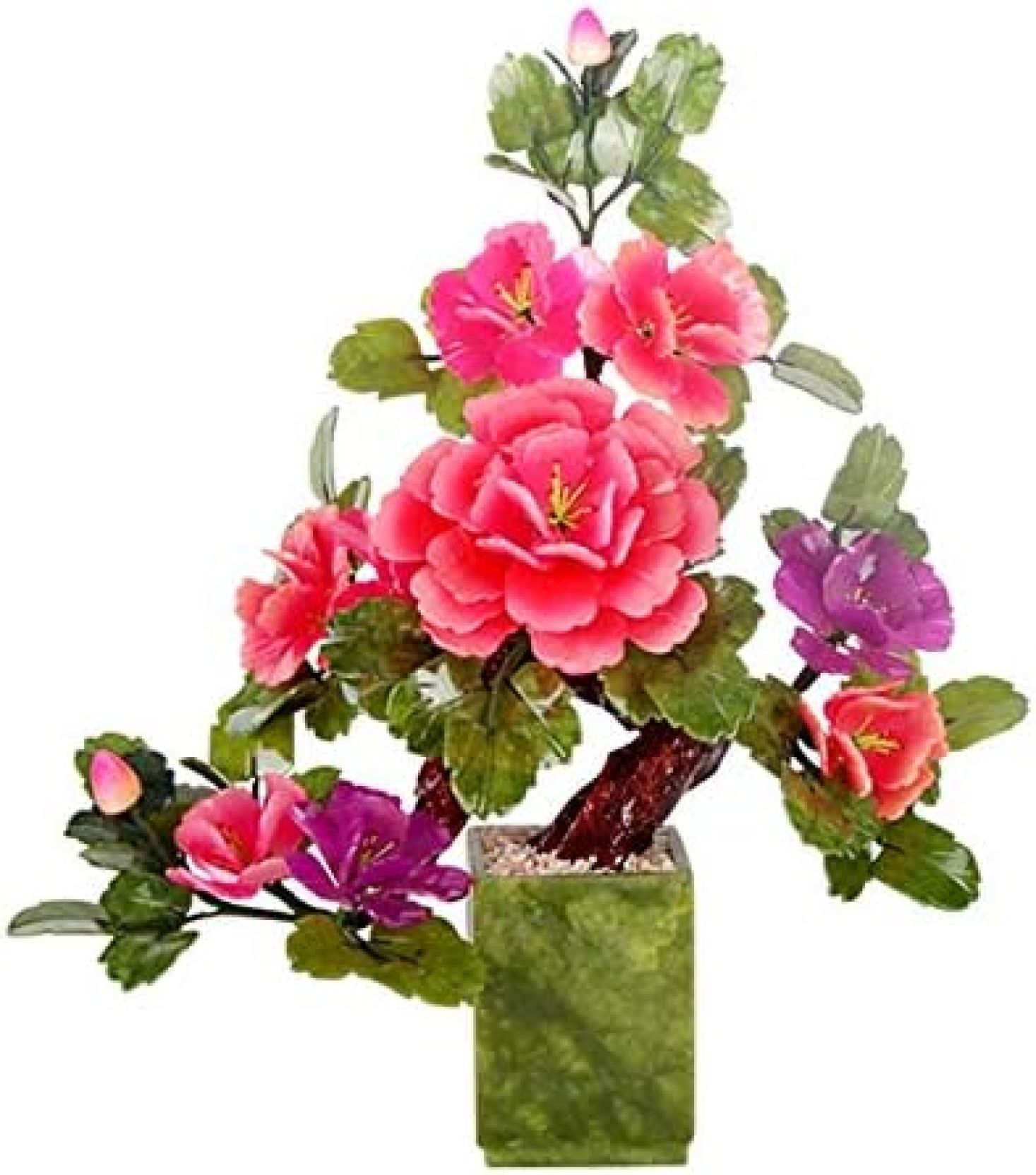 【20%OFFクーポン】人工観葉植物 盆栽、牡丹の花のシミュレーション 鉢植えの装飾 絶妙な室内装飾工芸品 人工観葉植物