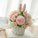 【20%OFFクーポン】造花 バラ ブーケ 花束 アートフラワー インテリア造花 薔薇 ローズ 本物そっくり リアル ガーデニアフラワーデコレーション ホームテ...