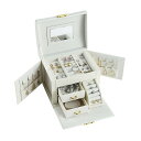 【20%OFFクーポン〜】ジュエリーボックス アクセサリーケース 鏡付き ジュエリー収納 宝石箱 大容量 鍵付き 引き出し おしゃれ 小物入れ ピアス ネックレス リング 指輪置き 女性用 母の日 結婚式 記念日 誕生日 プレ(4)