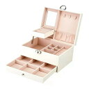 【20%OFFクーポン~】ジュエリーボックス アクセサリーケース 鏡付き ジュエリー収納 宝石箱 大容量 鍵付き 引き出し おしゃれ 小物入れ ピアス リング ネックレス 指輪置き 女の子 女性用